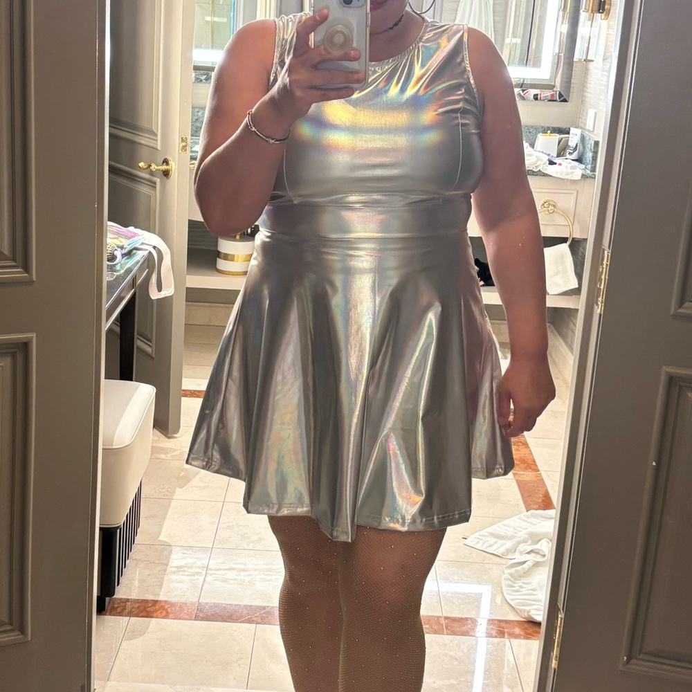 Silver Metallic Dress XL